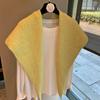 Solid Color Triangular Scarf, Brushed Shawl, Oversized Outer Layer, Autumn and Winter Korean Warm Triangular Scarf, Knitted Scarf