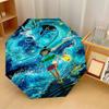 Spirited Away Windproof Auto 8 Rib Folding Umbrella Portable Outdoor Parasol