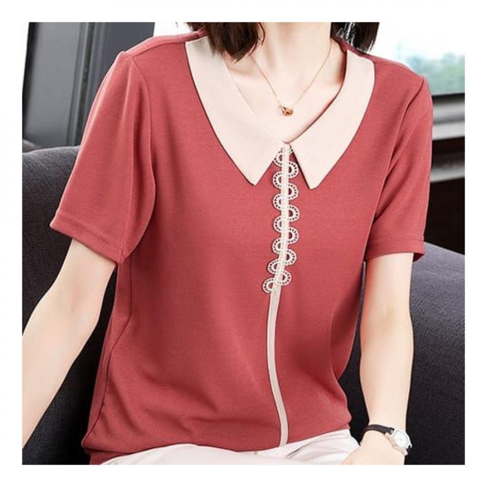 Navava Men Casual Solid Collar ShorT Sleeve T shirT nT1548