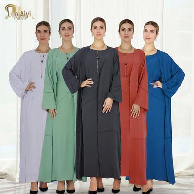 Ensemble trois pièces de couleur unie Loriyya LR522 - Édition Turquie & Dubaï 2022