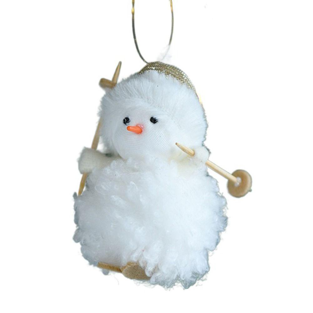 Girls Christmas Plush Snowman Pendant Elk Christmas Tree Pendant  Home Decoration