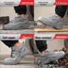 Plus Velvet Steel Toe Anti-Smash and Puncture Work Shoes: Wear-Resistant, Acid & Alkali Resistant, Comfortable Safety Sole.