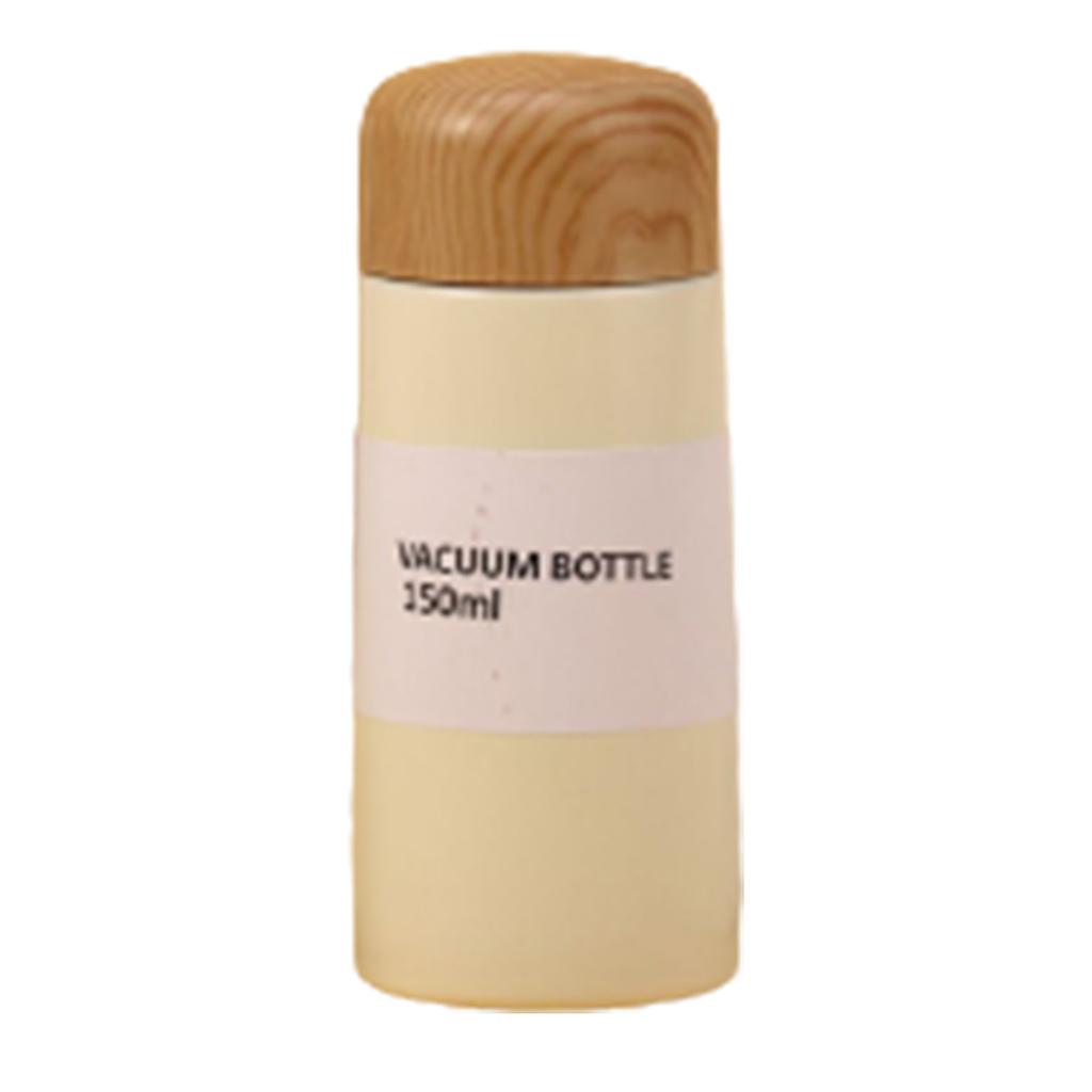 150/250ML Stainless Steel Mini Insulated Cup Creative Wood Grain Cover Car Water Bottle Portable Pocket Bottles Mini Coffee Mug