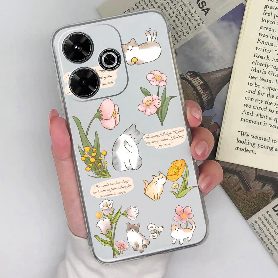Compatible For Xiaomi Redmi A3 Pro A4 Note 14 Pro Plus 13 14C 14R K80 Pro K70 Ultra 4G 5G New Case Cute Owl Clear Silicone Durable Anti Slip For Redmi