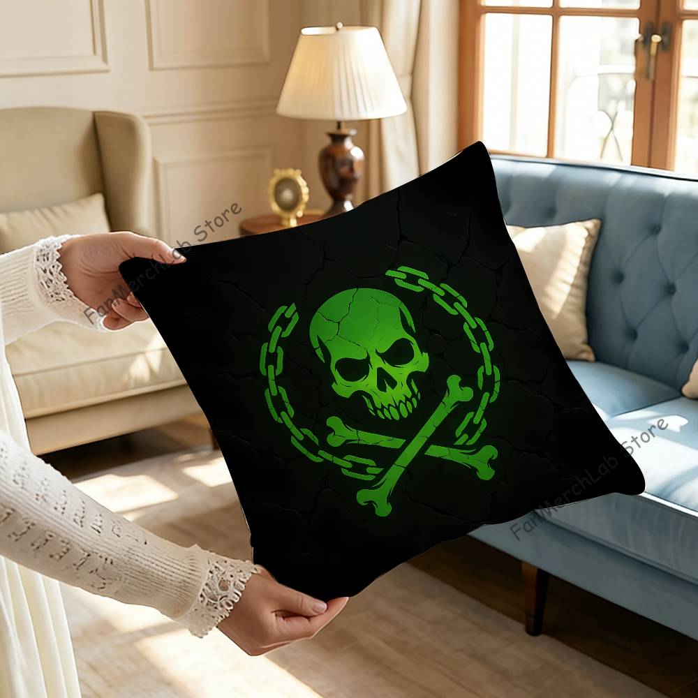 Warning Icon Danger Pillow Case Ultra Soft Skin Friendly Fabric Cloud Like Comfort Concealed Zipper
