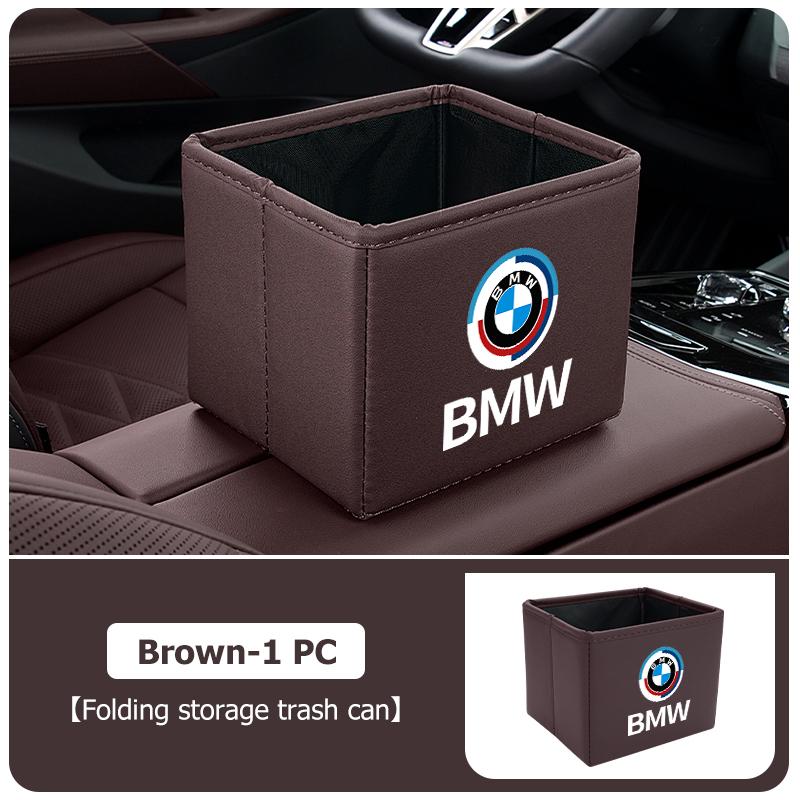 AAAOS1 Portable Car Trash Bin Garbage Can Foldable Waste Storage Basket For BMW 50th Anniversary Edition E36 E46 E53 E90 E60 E93 E87