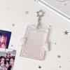 Cute Acrylic Kpop Card Holder Keychain Angel Wing Album Binder Photo Frame Protective 3 Inch Idols Photocard Holder Bag Pendant