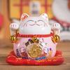 4,5-дюймовий керамічний Maneki Neko Lucky Cat Money Box Fortune Colored Cat Golden Circle Home Decoration Gift Feng Shui Figure