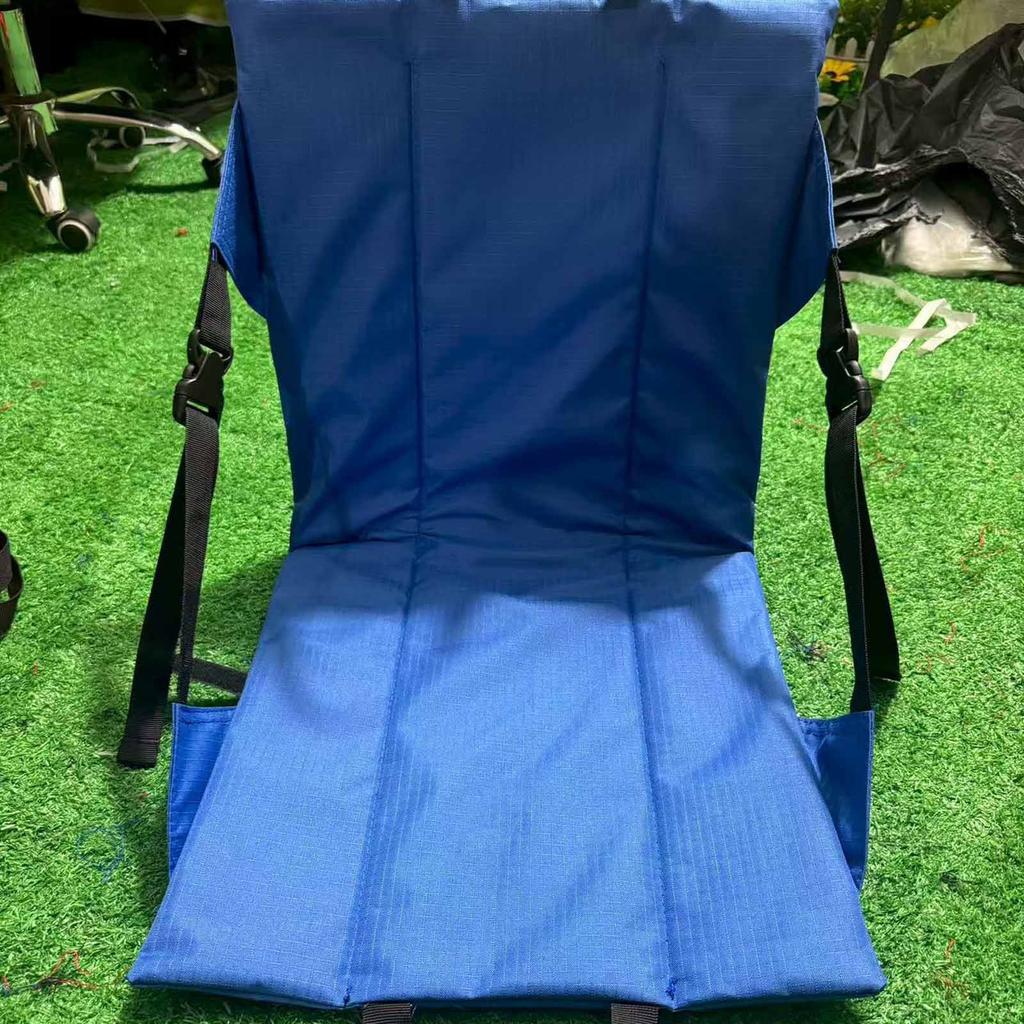 Almofada de Assento para Cadeira Dobrável de Exterior – Espessada -Almofada Suja com Encosto, Acessório Portátil para Cadeira de Camping