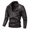 Autumn and Winter Outdoor Thick Leather Jacket Men's Warm Jacket Men's Motorcycle Leather Jacket Men's Clothing