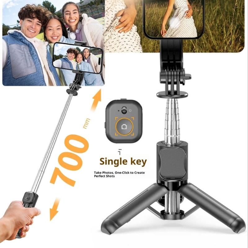 Mobilní video stabilizátor Kompatibilní s Bluetooth Selfie tyč Stativ Stabilizátor Pro chytrý telefon Vertikální držák