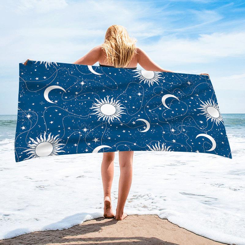 1PC Moon Star Beach Towels Constellation Towel Holiday Birthday Gifts Quick-Drying Bath Towels Sandless
