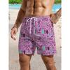 Summer Men's 3D Printed Beach Shorts Fashion Versatile Comfortable Vacation Style