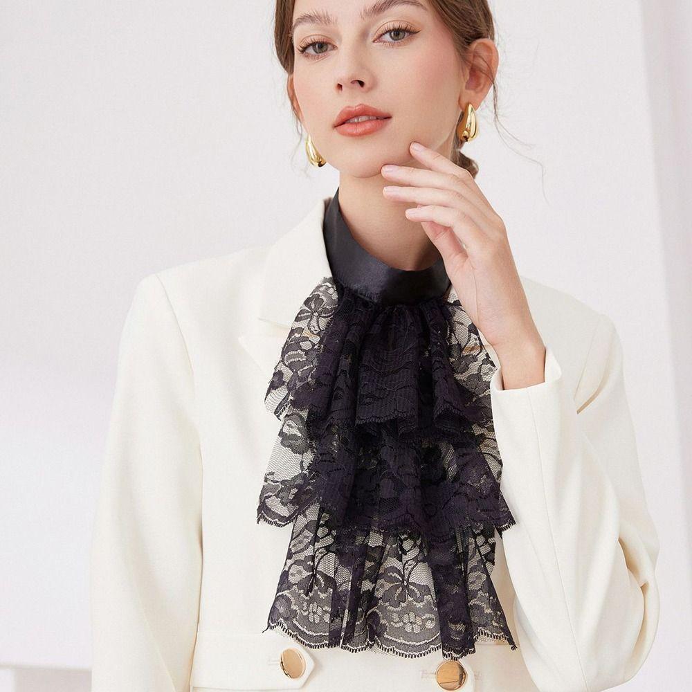Elegant Elizabethan Neck Ruff Vintage Ruffled Collar Renaissance Collar Theatrical Performances