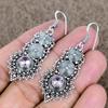 Pink Kunzite Gemstone Handmade 925 Sterling Silver Jewelry Earring 2.25" KKG-762