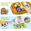 Stereoscopic 3D Quiet Activity Book Life Skills Farm Animal Story Busy Book Baby Cloth Book  Girl
