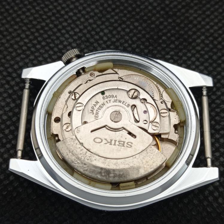 YENİLENMİŞ VINTAGE SEIKO 5 OTOMATİK 6309A JAPON ERKEK D/D SİYAH SAAT a318630-9