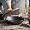 Lilang Wooden Handle Cast Iron Frying Pan