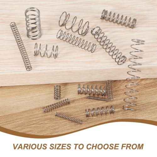 uxcell 10-Piece Compression Springs, 0.5 x 3.5 x 15mm, 304 Stainless Steel, for Construction, Plastic Models, Toys, and Repairs, Silver