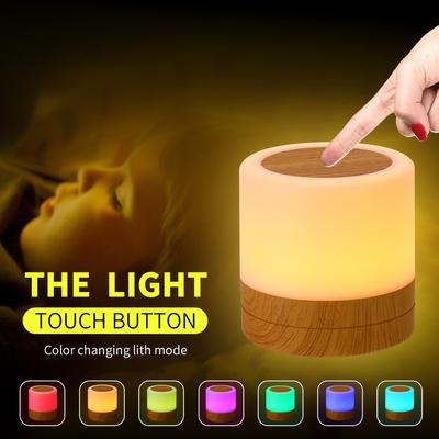 Desktop Leds Colorful Night Light Bedroom Bedside USB Touching RGB Night Lamp with Remote-Controller