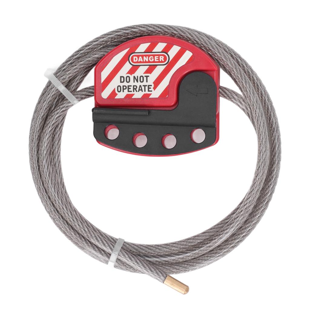 Tagout Lacăt cu Cablu Dispozitiv de Blocare Ajustabil Oțel Inoxidabil 4 Orificii pentru Chei pentru Gestionarea Reparațiilor