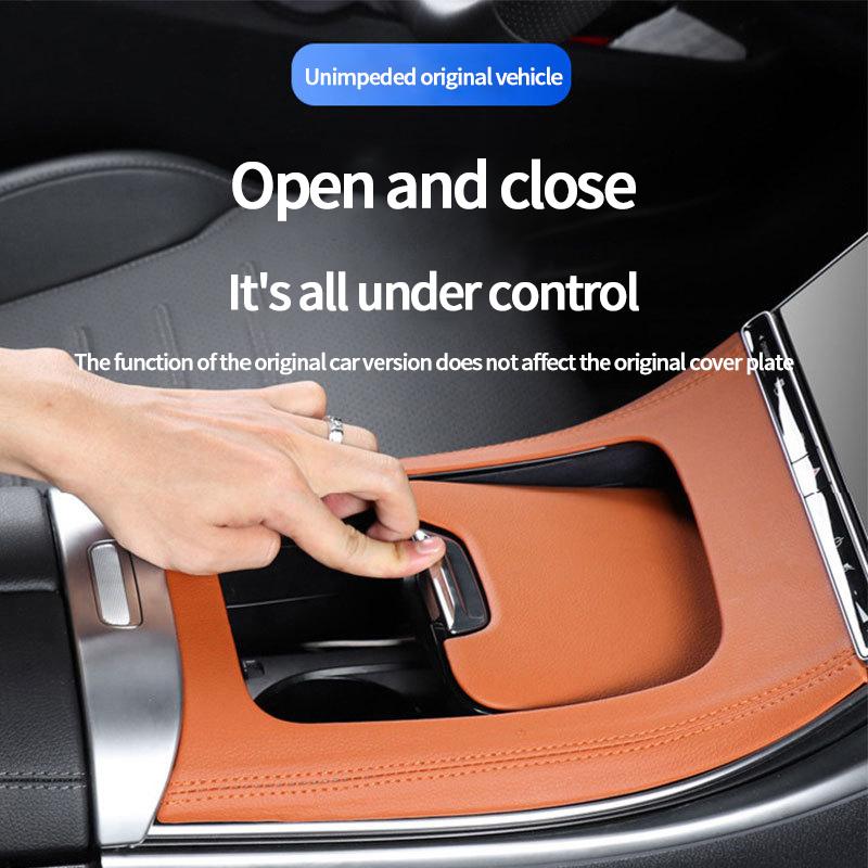 

Suitable for Mercedes Benz C-Class W206 C200 S206 A206 2022 2023 Car Center Console Shift Panel Cover Leather Decorative Sticker