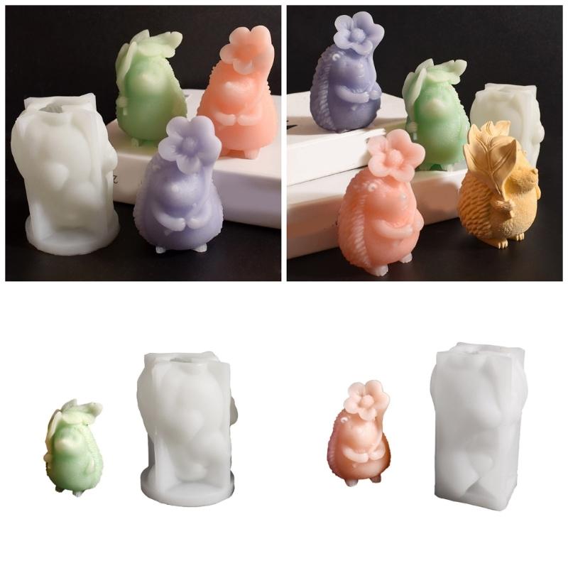 Multipurpose Sturdy Silicone Hedgehog Candle Base Mould Portable for Handmade Home Decoration and Art Supplies Projects