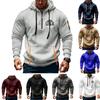 Herr Tryckt Sweatshirt Hoodie Dragkedja Armficka Kofta Herr Sport Stor Storlek Casual Hoodie