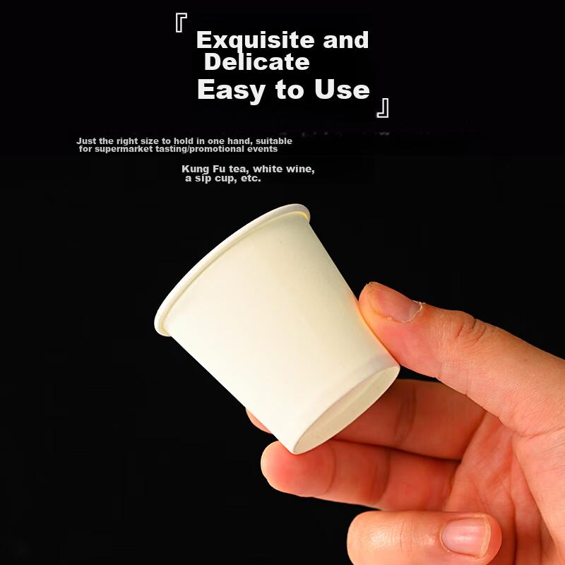 Babike Disposable Cups, Sample Cups, Small Paper Cups, Tasting Cups, Coffee And Yogurt Trial Cups, Mini Cups, 50ml*500 Pieces