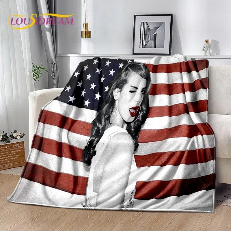 Coperta HD Lana Del Rey Cantante Lizzy Grant, Morbida Coperta Plaid per Casa Camera da Letto Letto Divano Picnic Viaggio Ufficio Coperta per Bambini