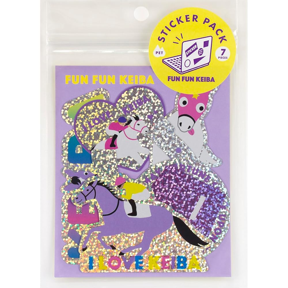 Greeting Life Sticker Pack KEIBA Horse Racing ETCK-224 Purple