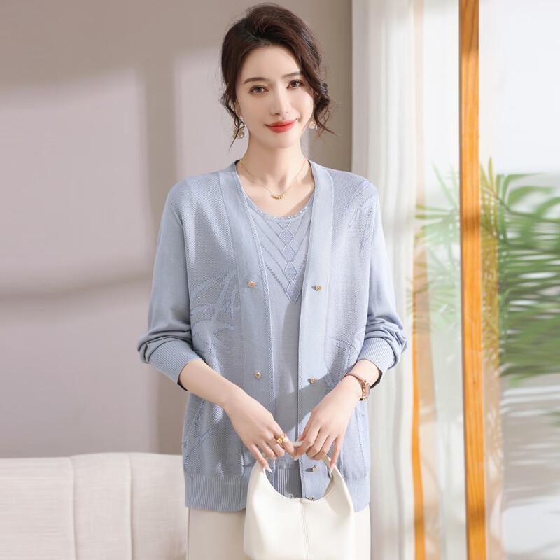 YUZHAOLIN Elegant Mom's Spring Knit Cardigan Top