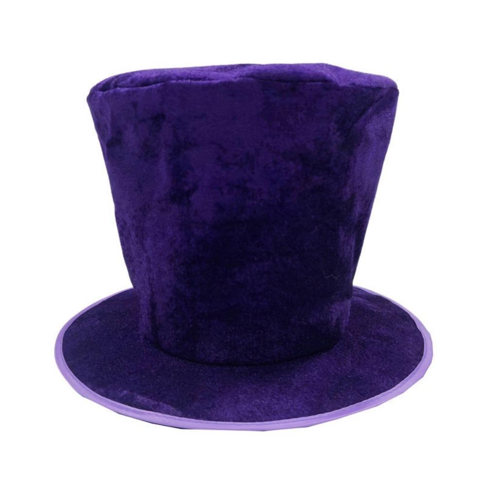 Extra Tall Flat Top Magician Hat Soft Stage Performance Hat  Party Festival Headpiece