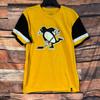 Męska koszulka unisex NHL Pittsburgh Penguins XL Żółto-Czarna Bawełniana Mieszanka z Graficznym Nadrukiem