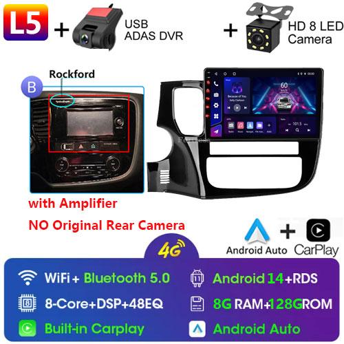 Android 14 For Mitsubishi Outlander 3 GF0W GG0W 2012-2018 Stereo Car Radio Multimedia Video Player GPS AI Voice CarPlay