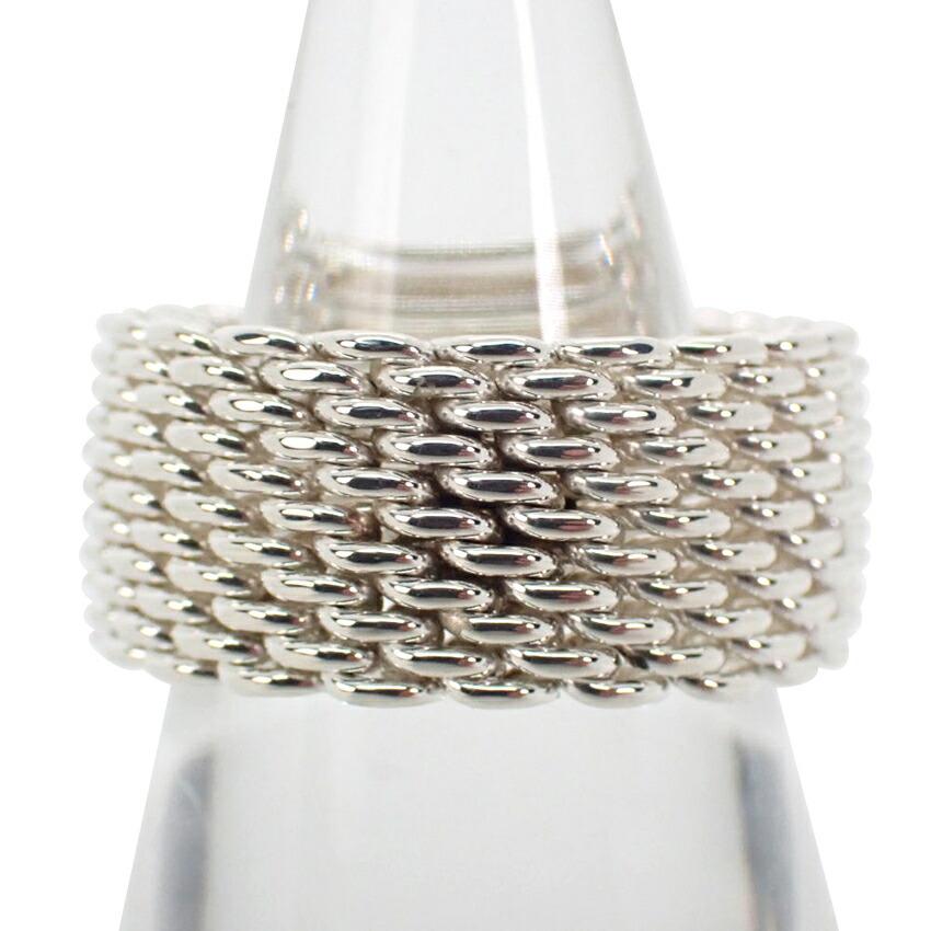 

[Used] TIFFANY 925 Somerset mesh ring No. 15 [g319-17]