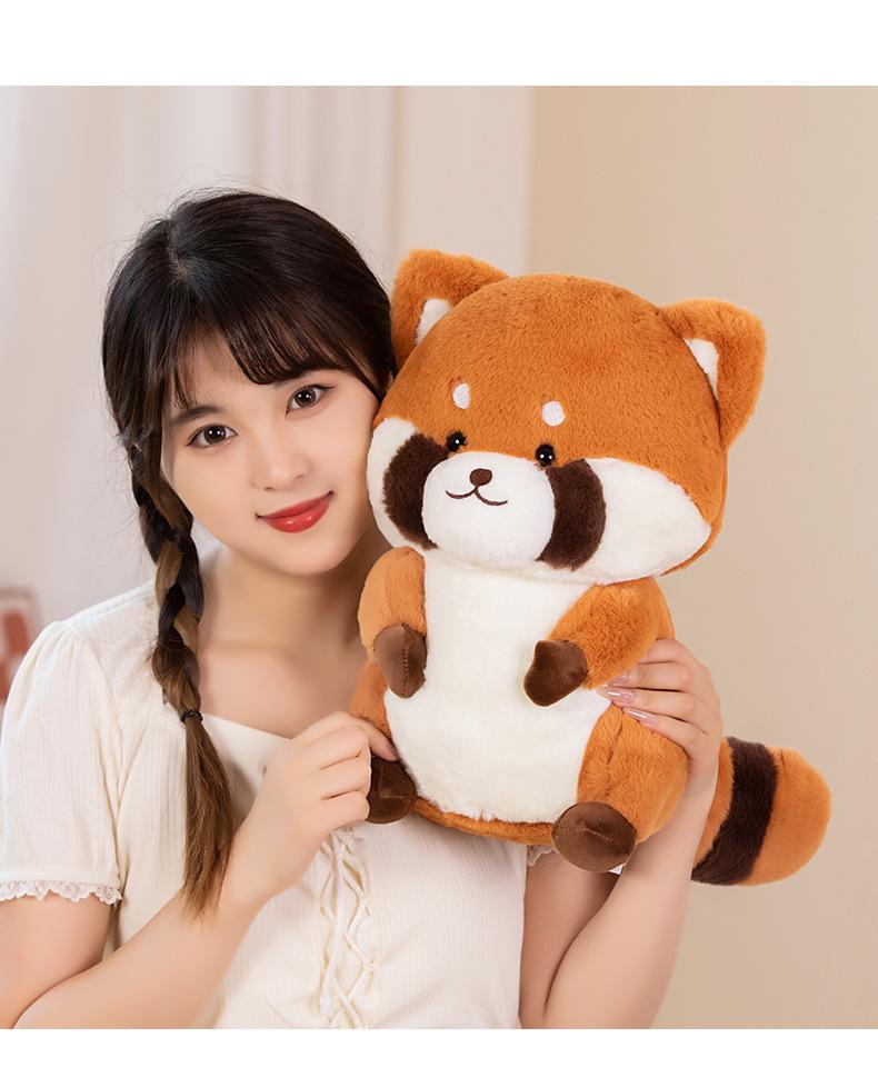 Adorable Fluffy Raccoon Plush Toy Cushion - Perfect Children's Gift