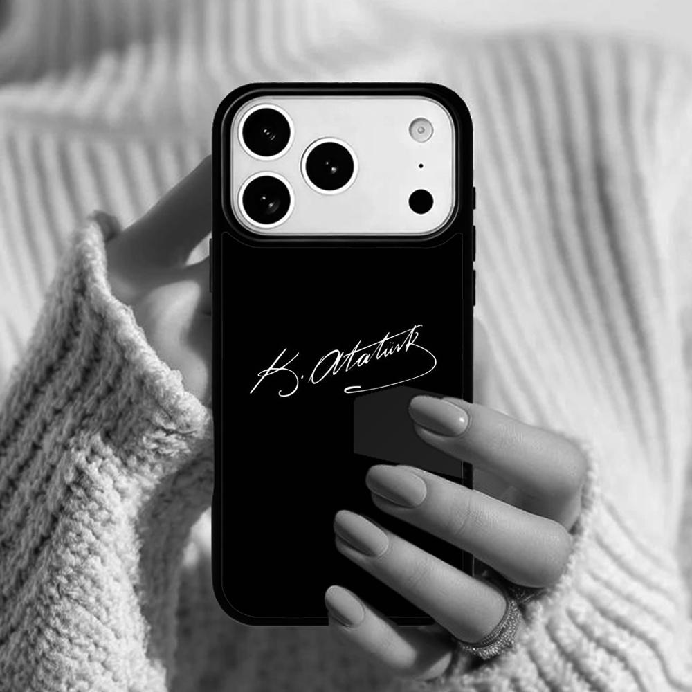 Mustafa Kemal Ataturk Unterschrift Handyhülle Für Apple iPhone 17 Air 16E 15 14 Plus 13 12 11 Pro Max Mini Funda Abdeckung