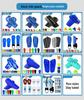 Adult Men's Double Layer Football Shin Guards and Calf Protector Socks