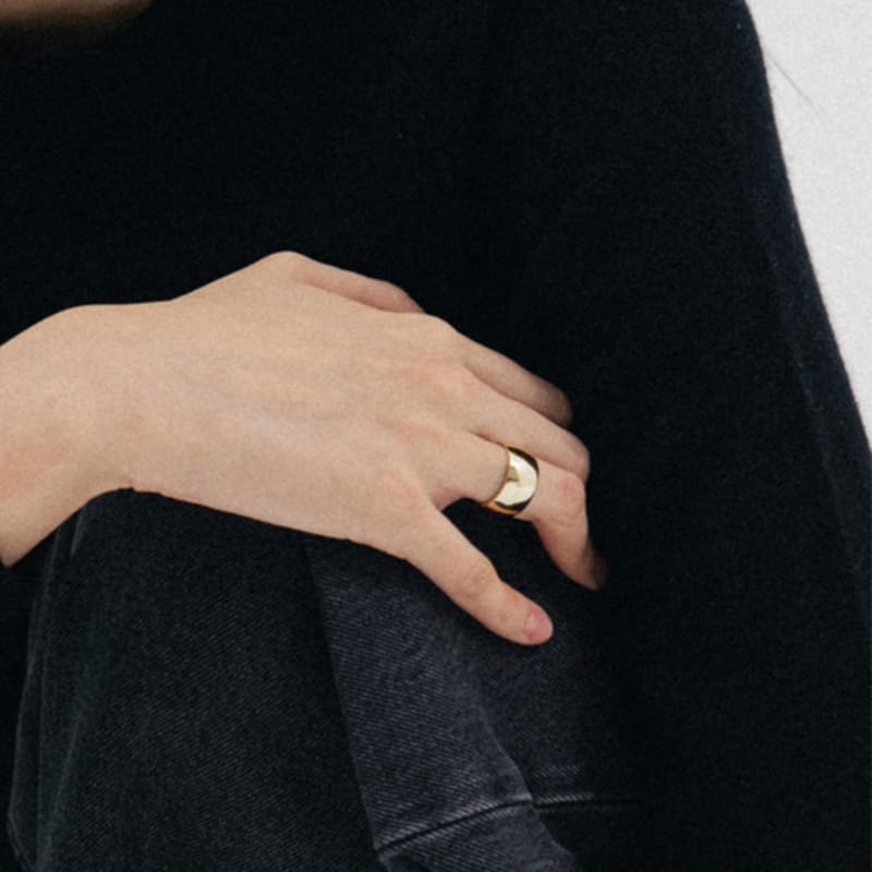 TACIT Sinuous Bold Ring Gold