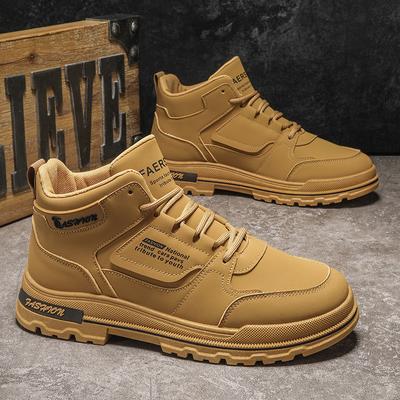 Martin Boots 2025 Autumn New High-top Leather Versatile Men's Shoes Outdoor Wear-resistant Fashion Casual Tooling Boots Clear