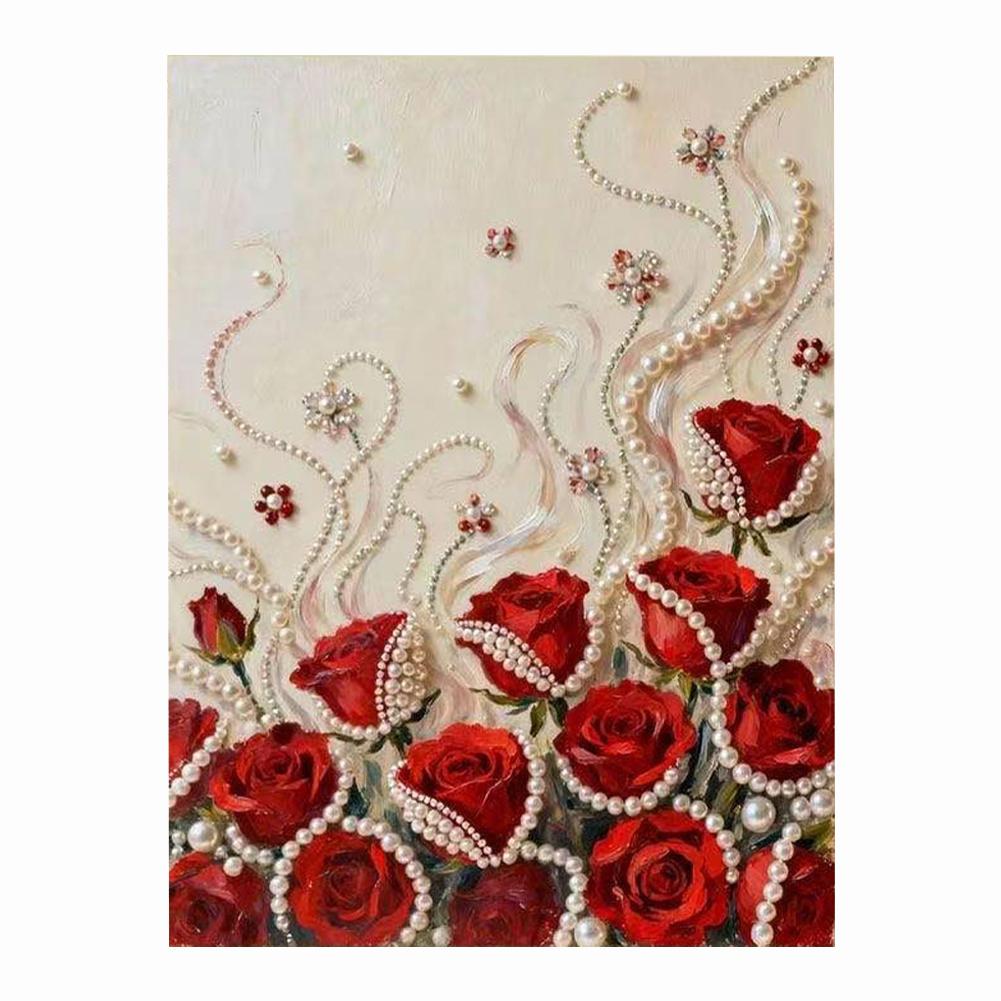 DIY Pearl Diamond Dots Paintings Picture Arts Craft with Frame 11.81x15.75in for Adults Beginners Gem Art