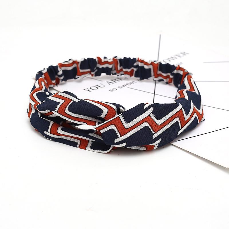 Fashion Bohemian Headband Print Hairbands For Women Girls Vintage Cross Knot Turban Bandanas Headwear Hair Accessories