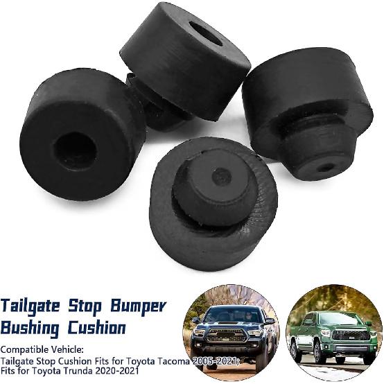 4Pcs Tailgate Stop Cushion Fit for Tacoma 2005-2021 Tundra 2000-2021 Replace 90541-11015