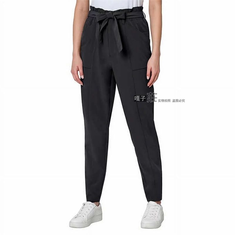 Export USA M Autumn Clothing Plus Size Women's Elastic High-Waist Quick-Drying Skinny Pants Women's Pants Women's Tie-Front Pant