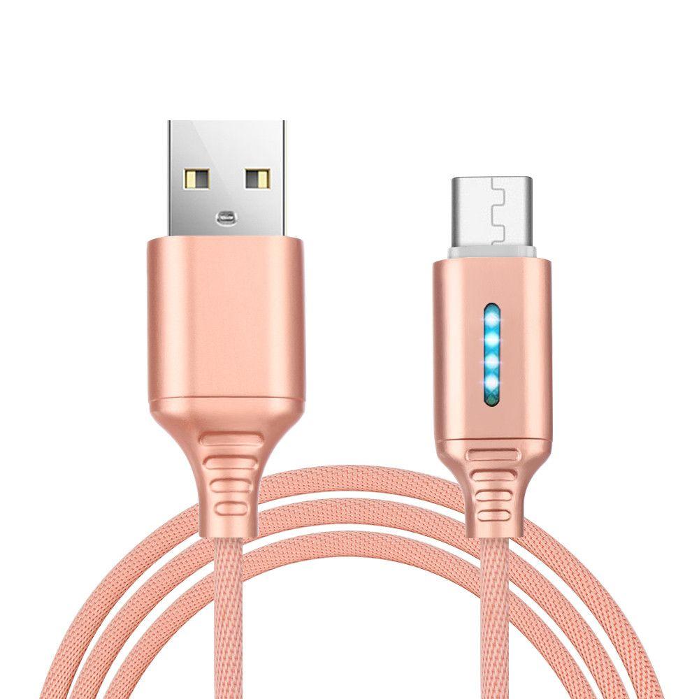 Android Type C Automatic Disconnection Auto Cut-off Cable Data Sync Line USB Charger Fast Charging