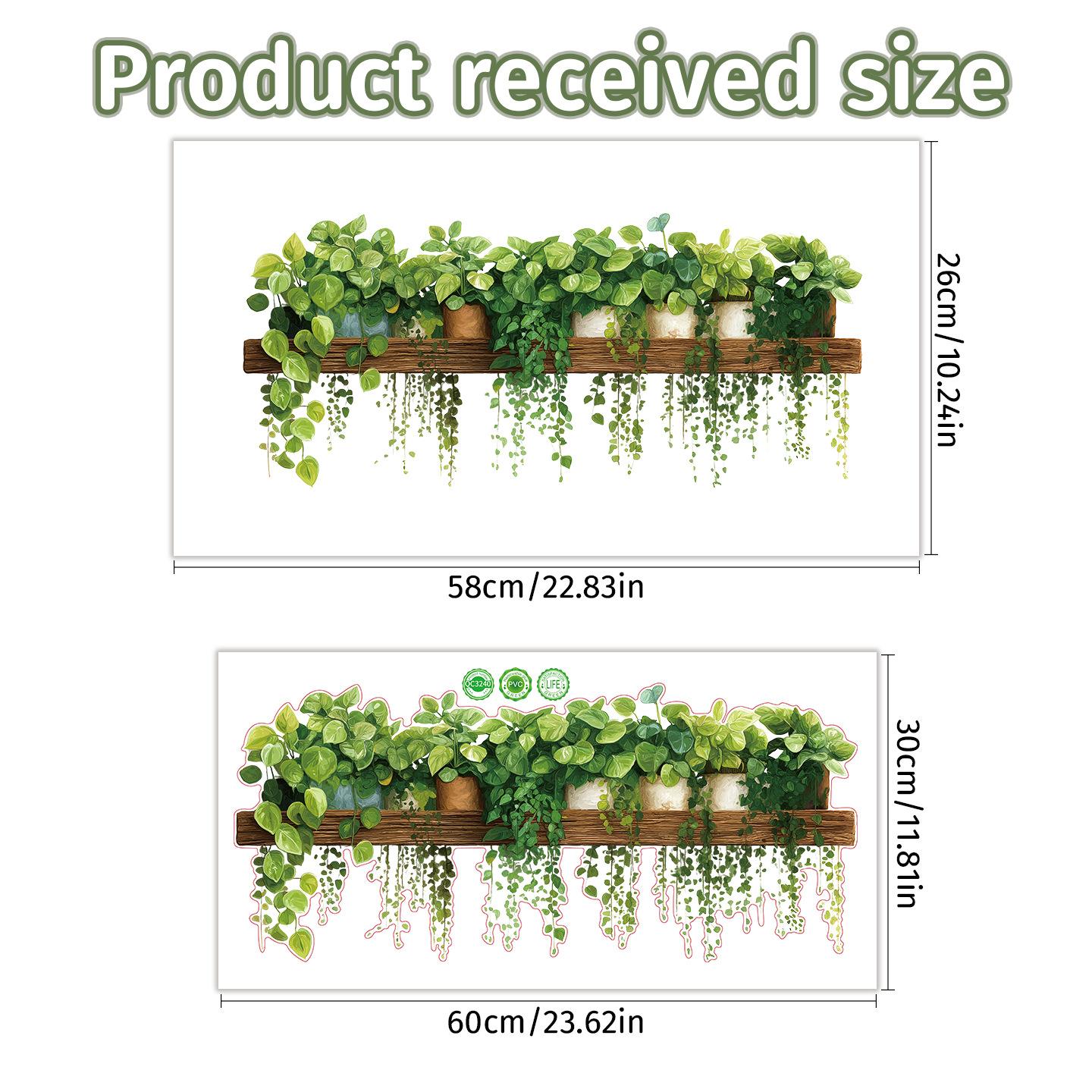 

Зеленое растение Зеленый укроп Подвесной Синяя наклейка на стену Спальня Гостиная Украшение стены Декоративная наклейка на стену 30*60
