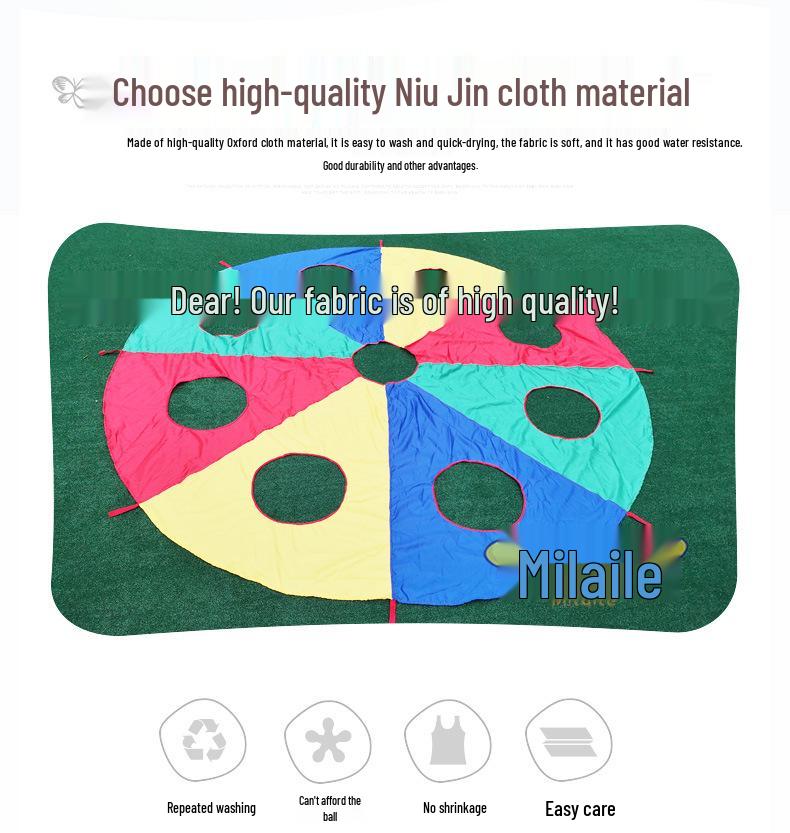 Rainbow Parachute Whack-a-Mole Game: Outdoor Early Education & Parent-Child Activity