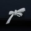 Elegant Women's Bow Brooch with Anti-Exposure Clasp and Micro-Set Zirconia Corsage