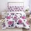 Set Biancheria da Letto 2/3 Pezzi Stampa Digitale Copripiumino Confortevole per Decorazione Camera da Letto di Casa, 1 Copripiumino e 2 Federe con Zip